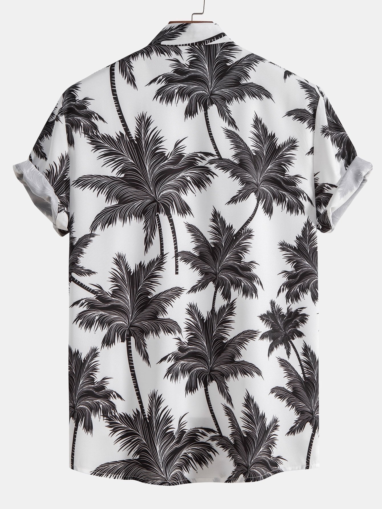 Aristides® | Palm Tree Print Button Up Shirt & Striped Swim Shorts