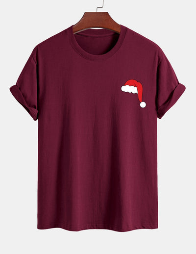 Alejandro® | Santa Hat Print Cotton T-Shirt