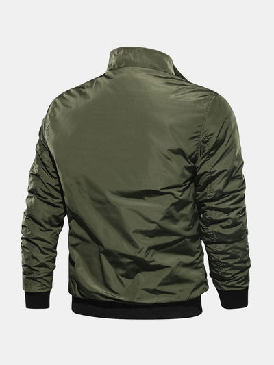 Javier | Quilted Lined Funnel Neck Bomber Jacket