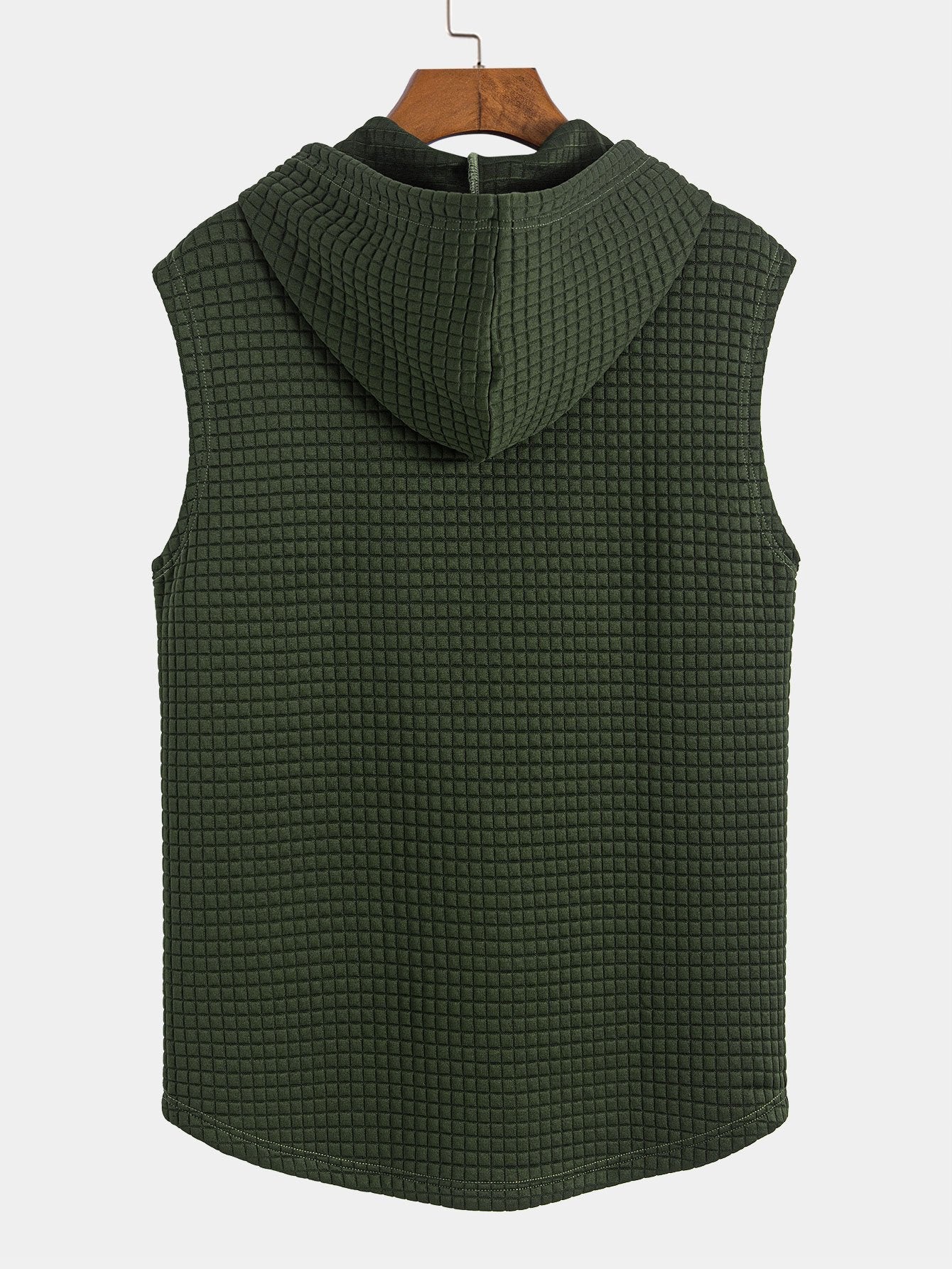 Terence® | Sleeveless Waffle Hooded Vest