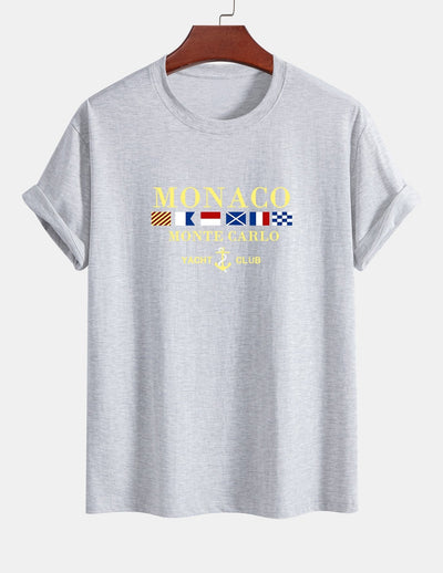 Arnaldo® | Monaco Slogan Print Cotton T-Shirt