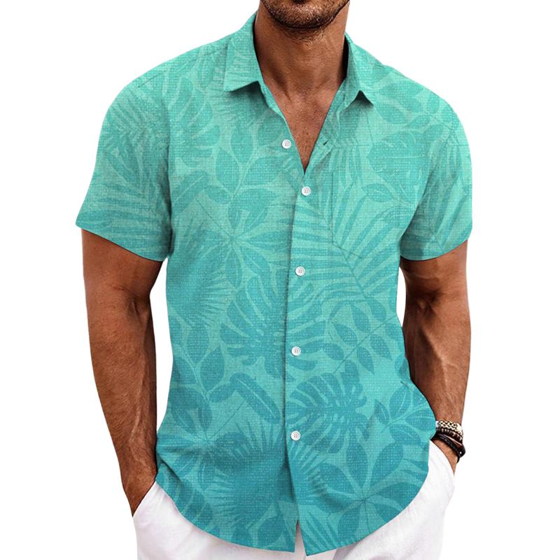 Men's Printed Hawaiian Short Sleeve Shirt