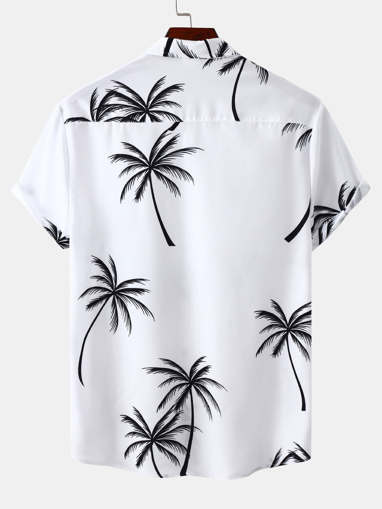 Aristofanes® | Tropical Leaf Print Button Up Shirt