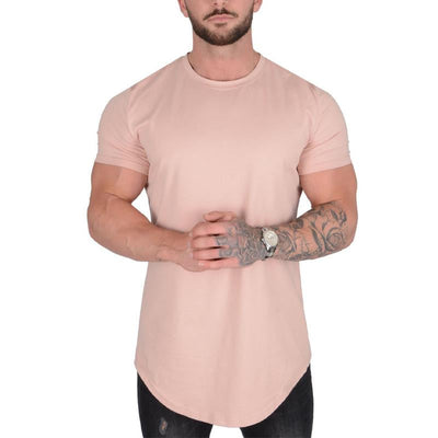 Men's Solid Color Loose Rond Neck Short Sleeve T-Shirt