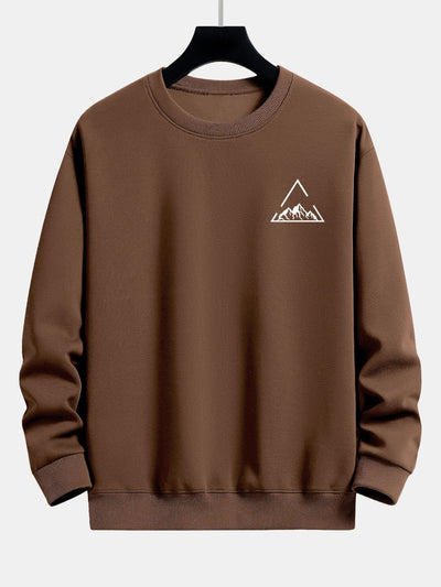 Lars® | Triangle Mountain Print Relax Fit Sweatshirt