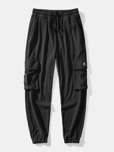 Cristian® | Drawstring Corduroy Cargo Jogger Pants