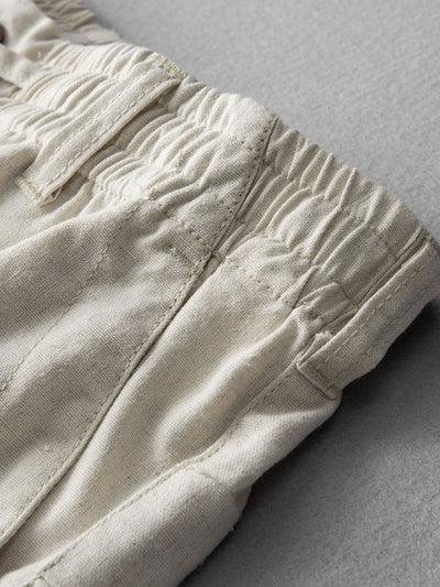 Fabricio® | Straight Leg Linen Cotton Blend Pants