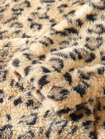 Lamar | Leopard Print Faux Fur Hoodie