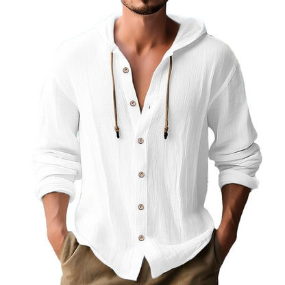 Bessy® | Men's Solid Color Single Breasted Long Sleeve Hoodie 00951247X
