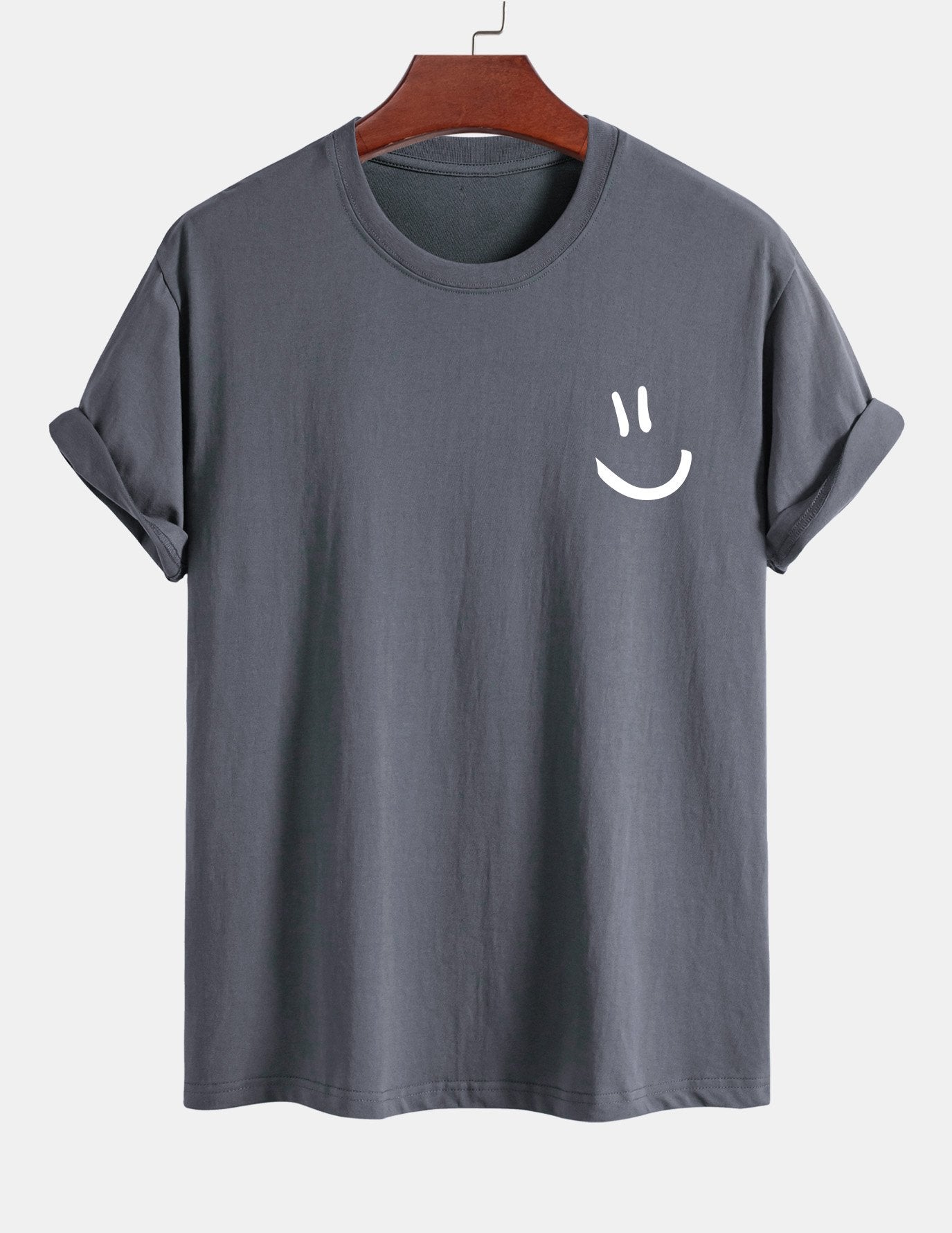 Ernest® | Regular Fit Smiley Face Print Cotton T-Shirt