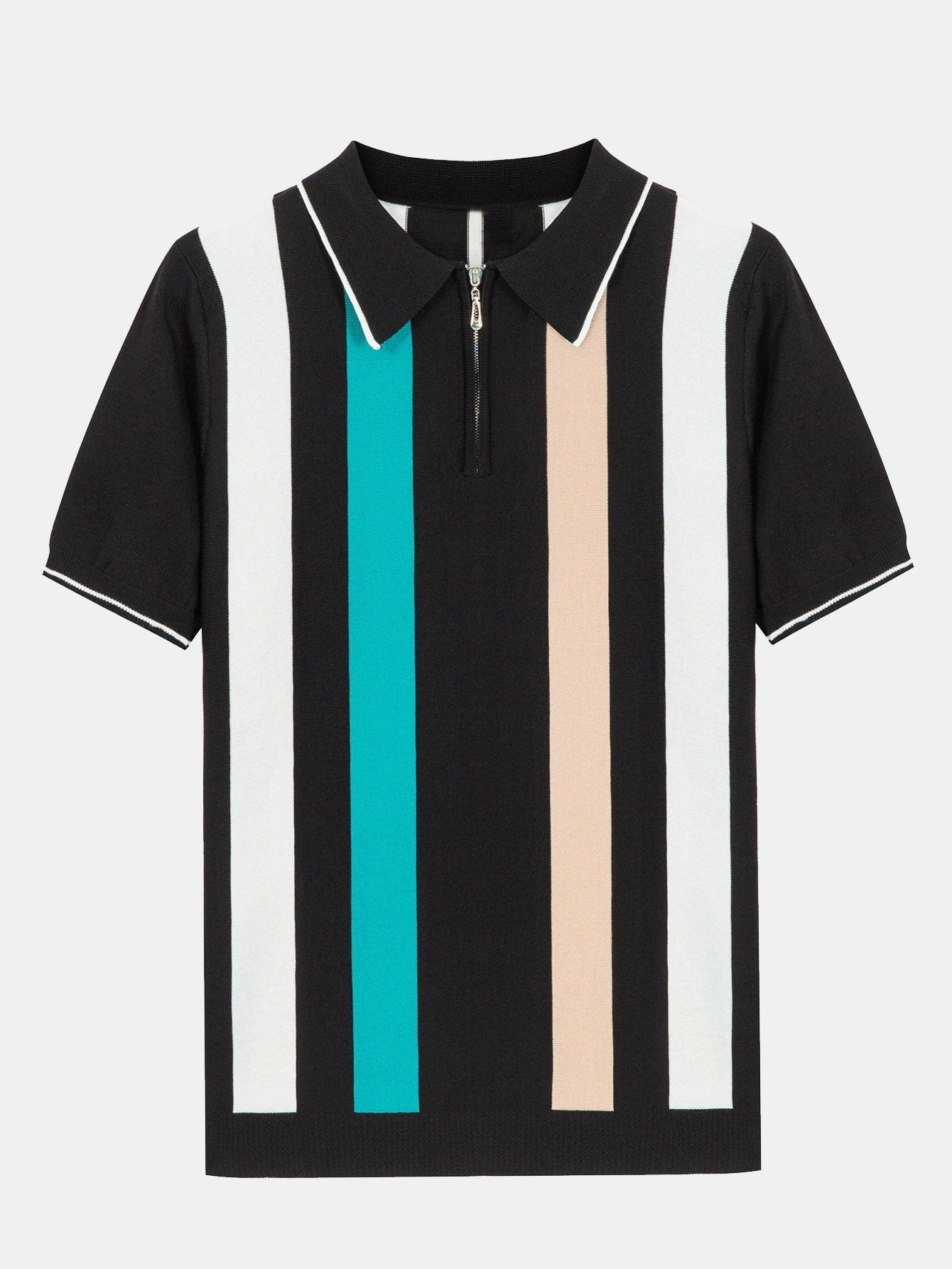 Theo | Striped Zip Sweater Polo