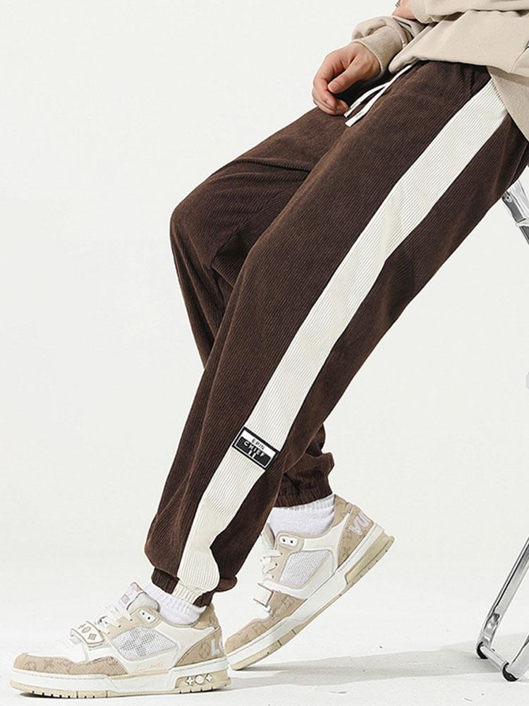 Ernesto® | Side Stripe Corduroy Jogging Pants