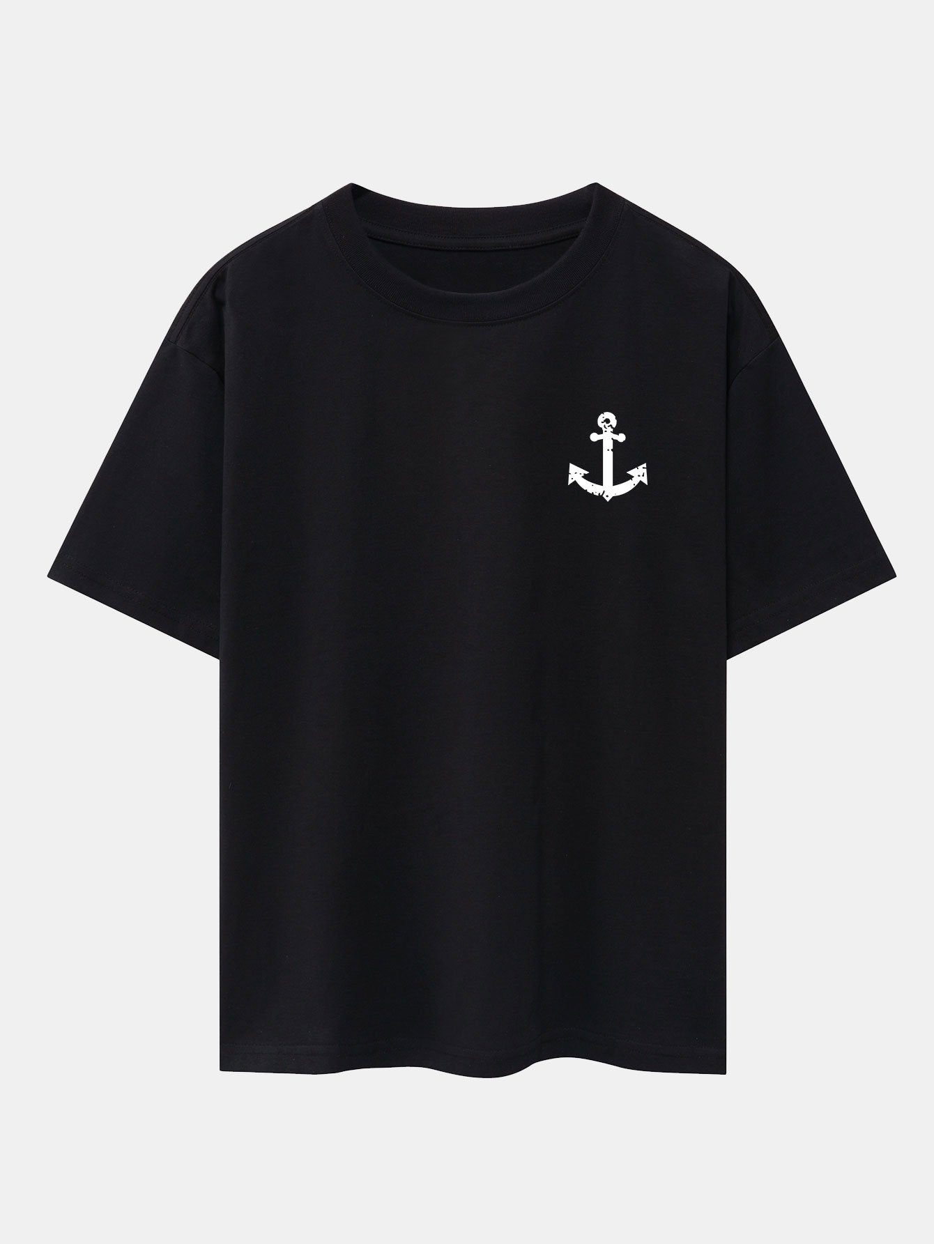 Alenio® | Anchor Print Drop Shoulder Oversize T-Shirt