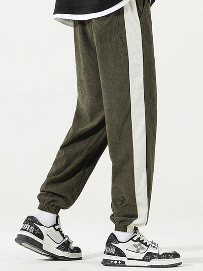 Ernesto® | Side Stripe Corduroy Jogging Pants