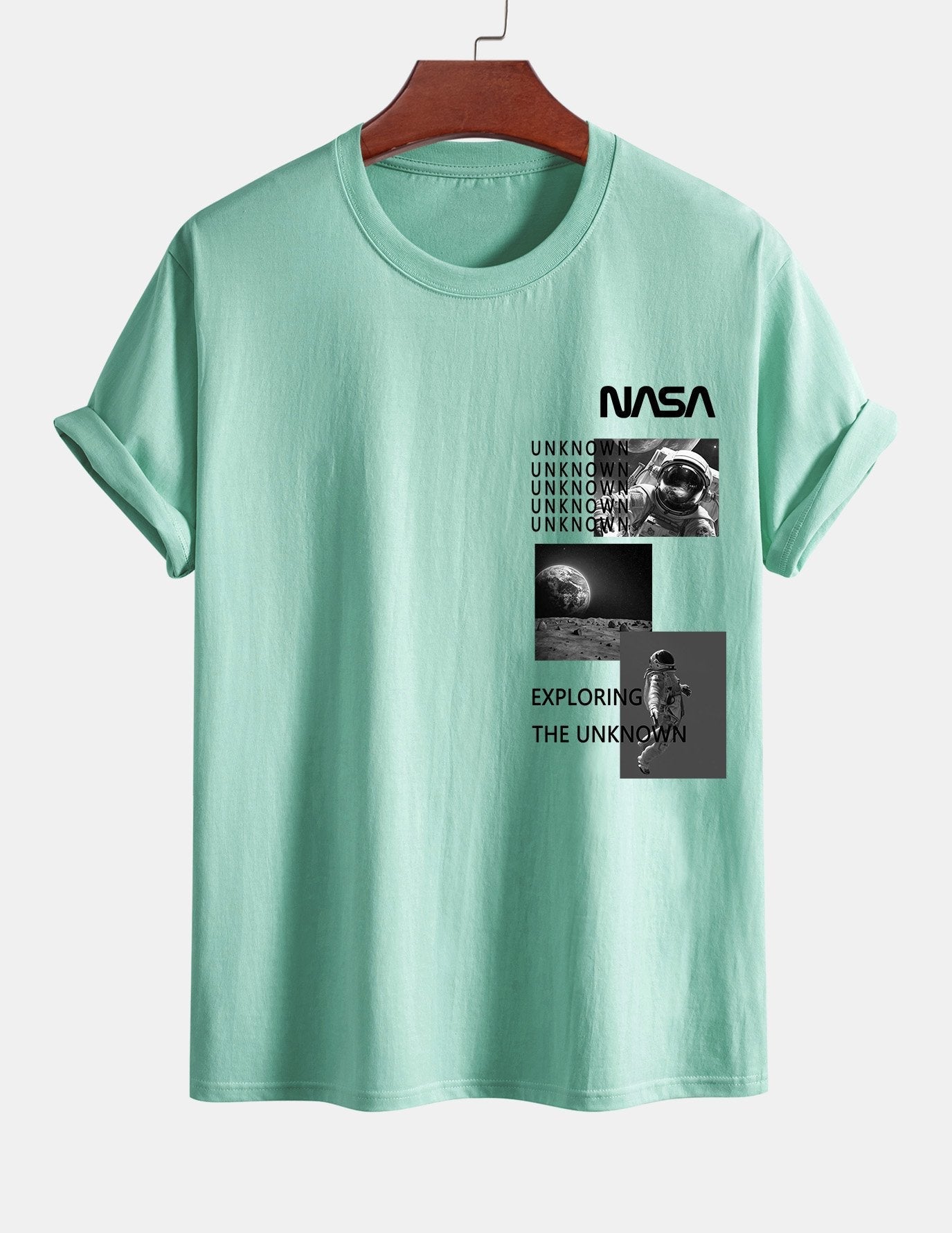 Ulpiano® | Nasa Moon Landing Print Cotton T-Shirt