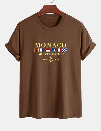 Arnaldo® | Monaco Slogan Print Cotton T-Shirt