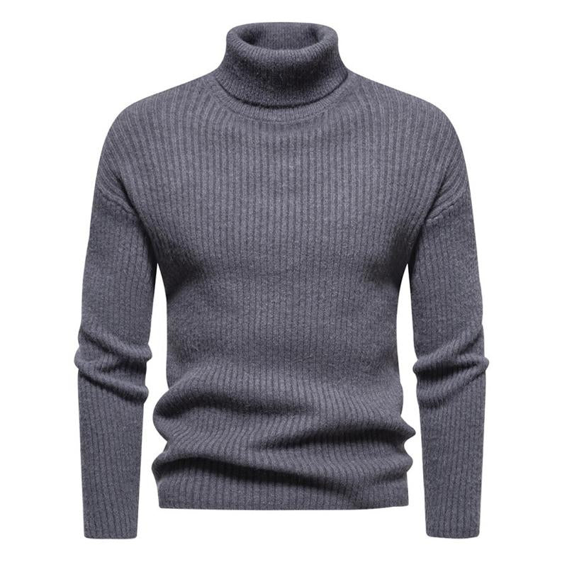 Men's Trtleneck Solid Color Sweater