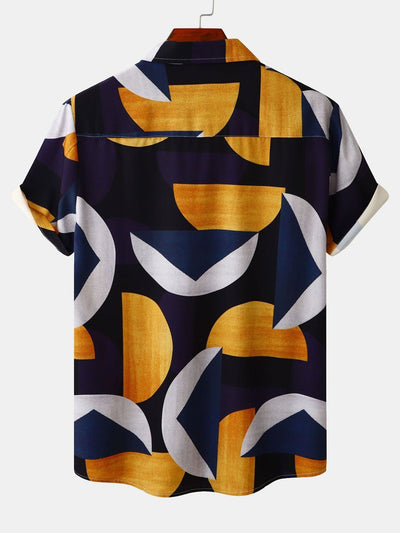 Artemio® | Geometry Print Button Up Shirt