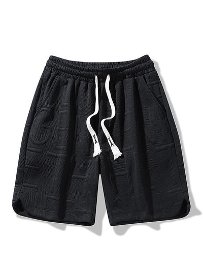 Avelino® | Letter Jacquard Warm Up Shorts