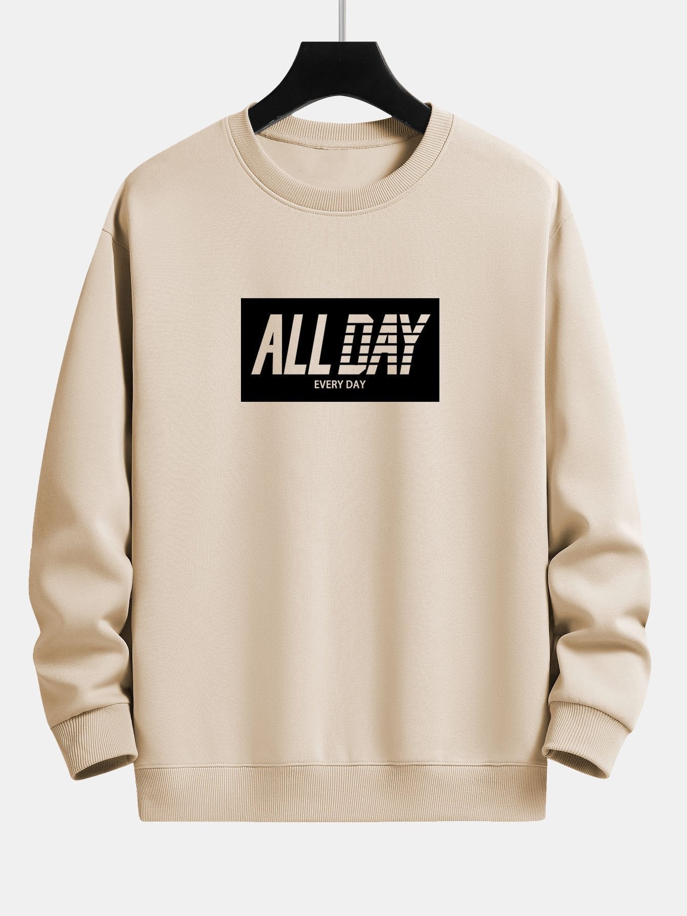 Aldhelm® | All Day Slogan Print Relax Fit Sweatshirt