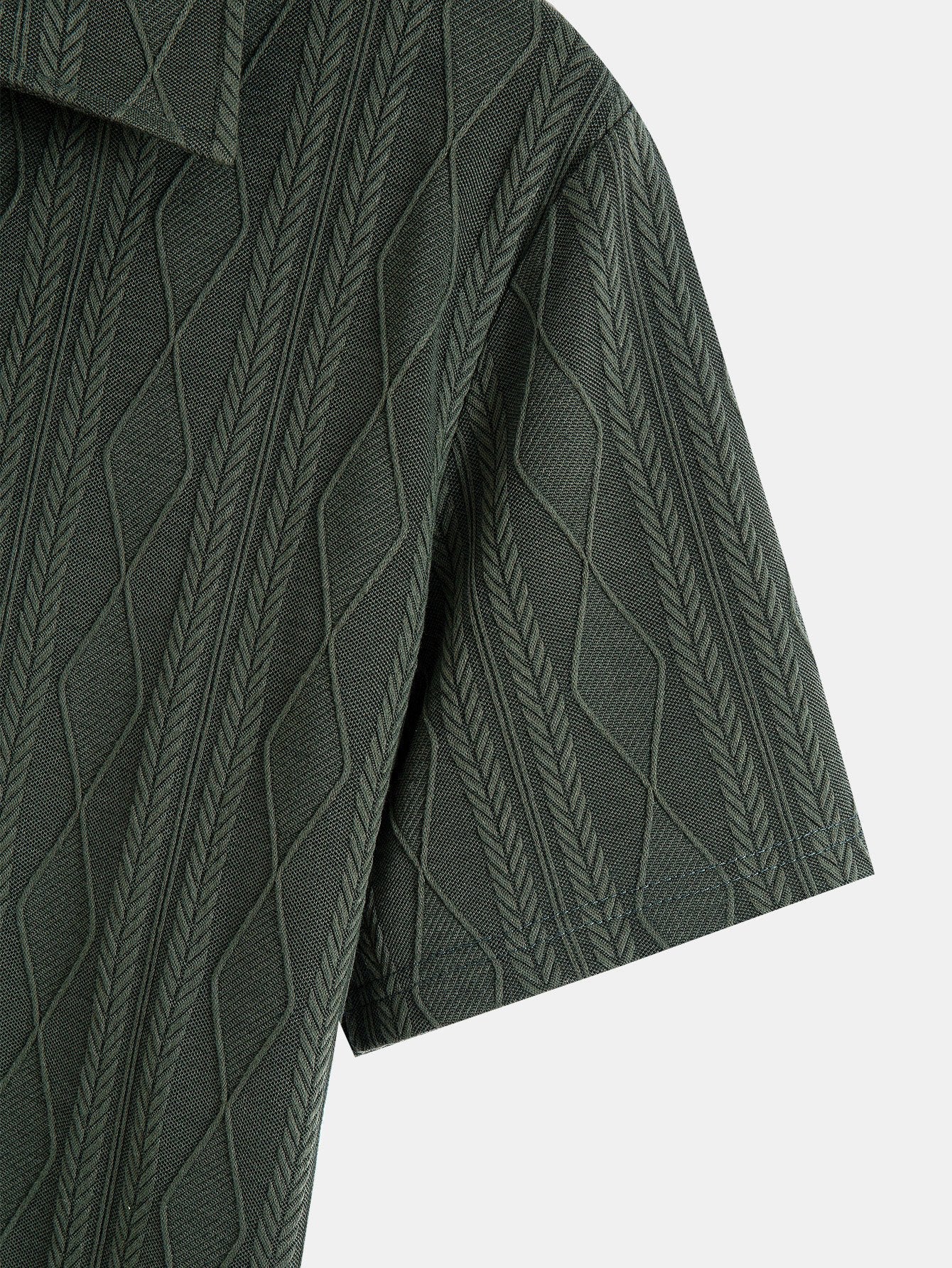 Augusto® | Knitted Geometric Rhombus Jacquard Polo