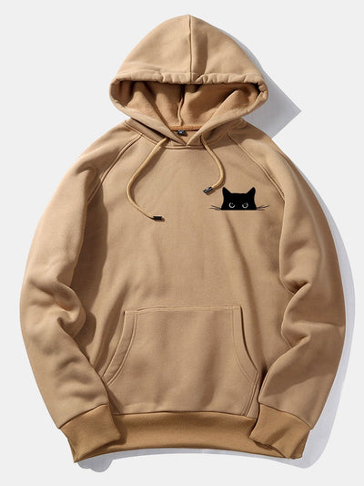 Juan | Black Cat Print Hoodie
