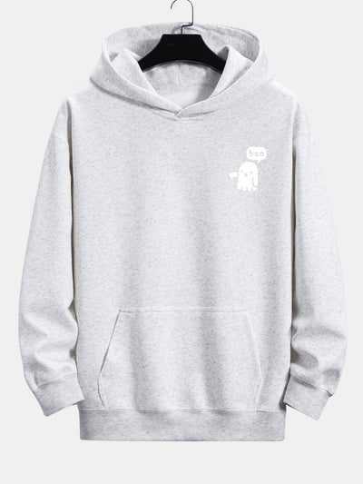 Winston | Boo Ghost Print Relax Fit Hoodie