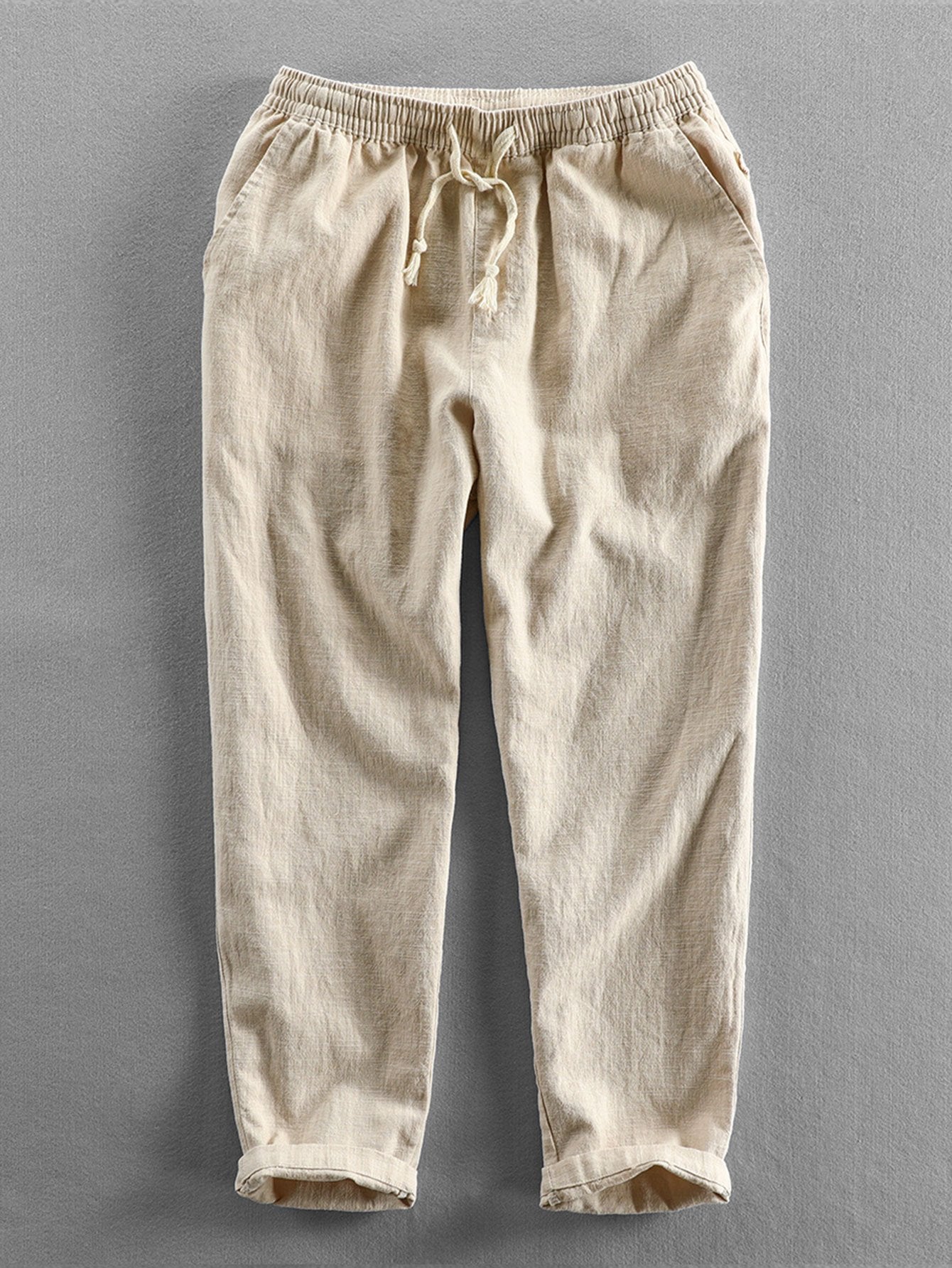 Rishi® | Linen And Cotton Mix Ankle-Length Trousers