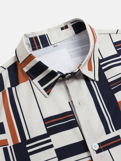 Atilio® | Geometry Print Button Up Shirt