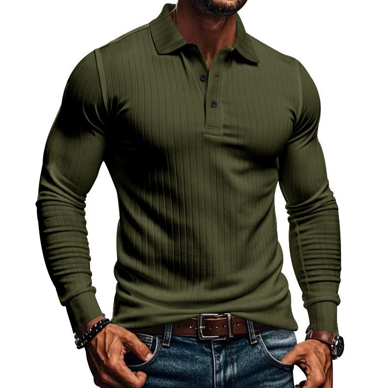 Men's Casal Elastic Long Sleeve POLO Shirt