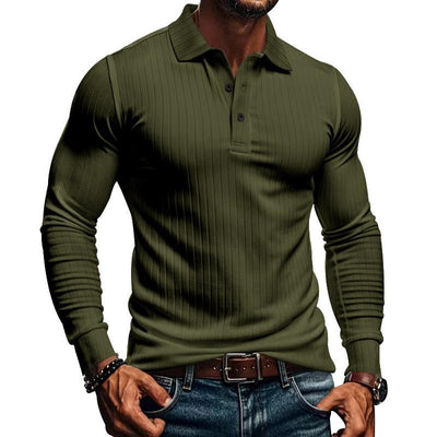 Men's Casal Elastic Long Sleeve POLO Shirt