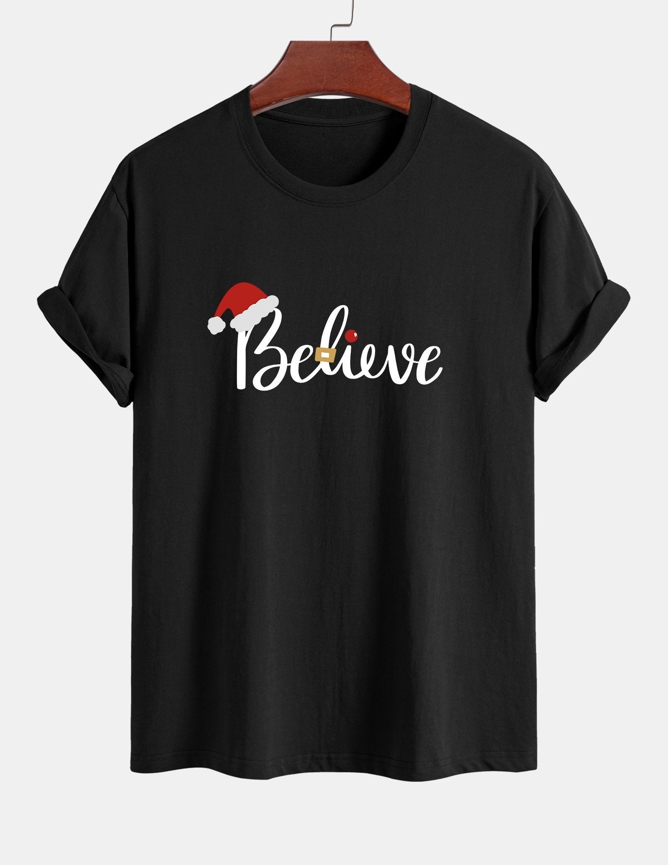 Aitor® | Christmas Believe Print Cotton T-Shirt