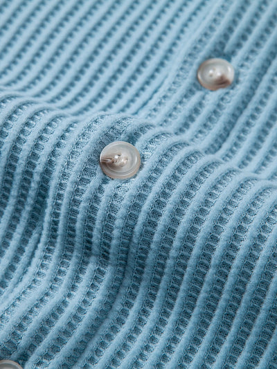 Teodoro® | Waffle Stand Collar Shirt