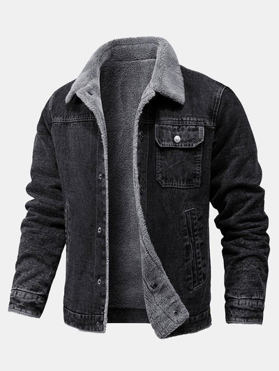 Emmett | Teddy Lined Washed Denim Jacket