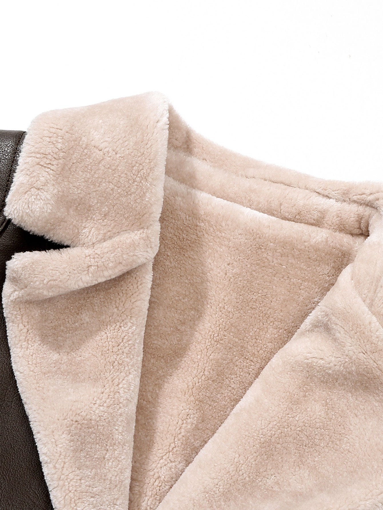 Alfonso | Faux Fur Lined PU Leather Blazer