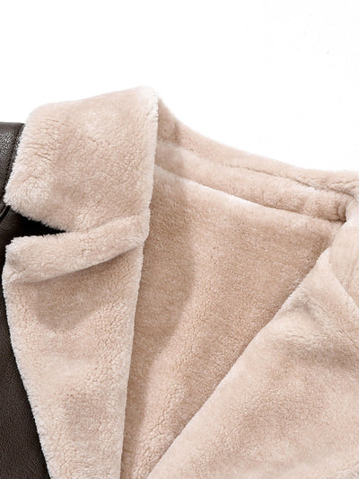 Alfonso | Faux Fur Lined PU Leather Blazer