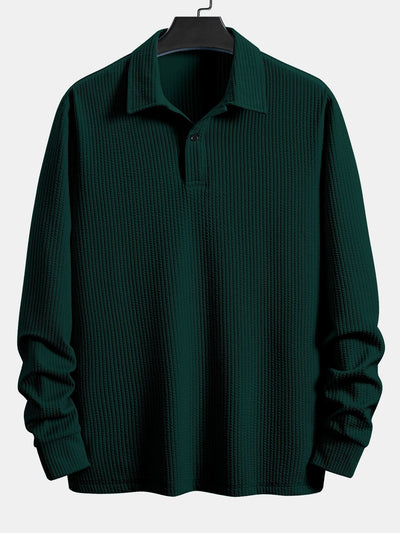 Mateo | Long Sleeve Ribbed Polo