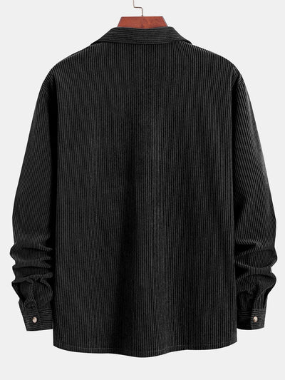 Idris® | Long Sleeve Corduroy Cuban Collar Shirt & Straight Leg Corduroy Pants