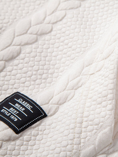 Bruce | Relax Fit Wheat Jacquard Hoodie