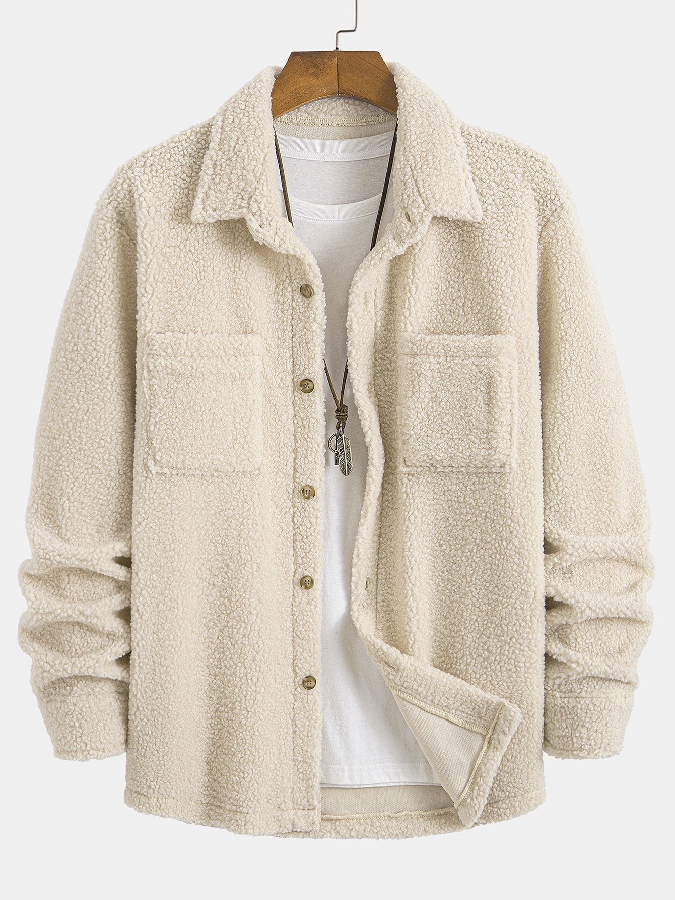 Manuel® | Teddy Fleece Button Up Shirt
