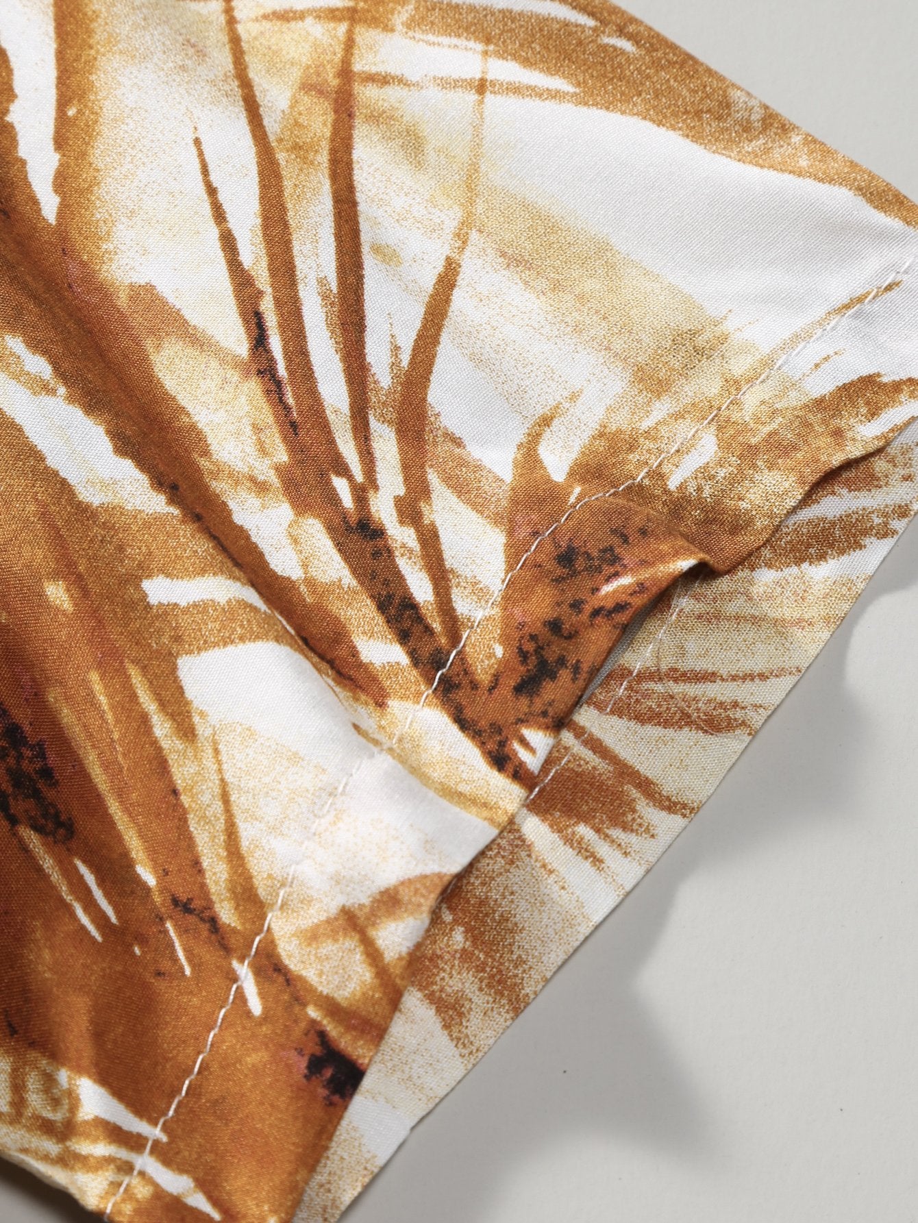 Argenio® | Leaf Print Button Up Shirt