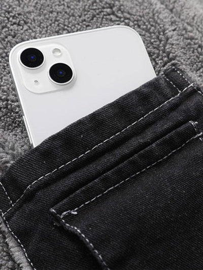 Emmett | Teddy Lined Washed Denim Jacket