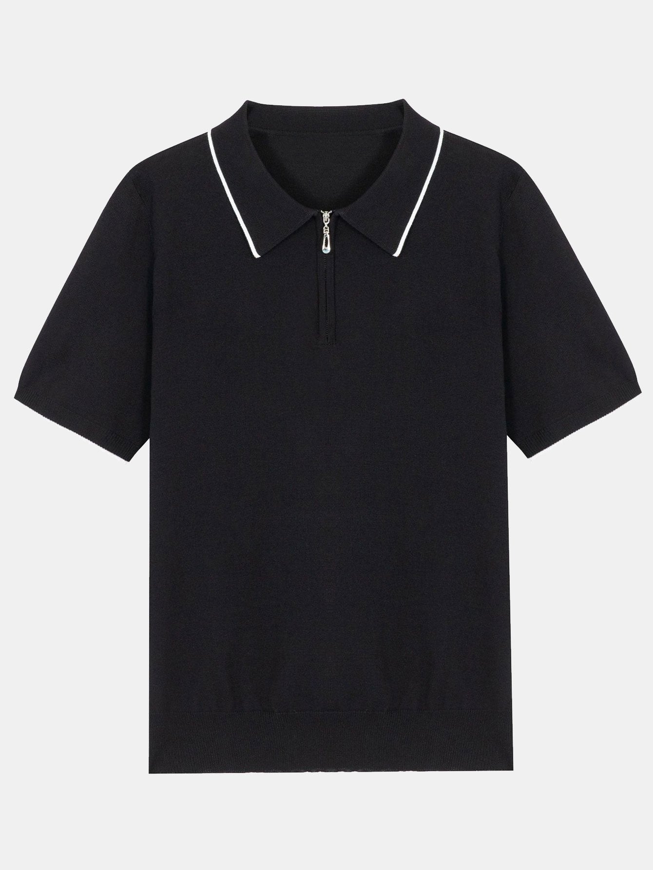 Declan | Solid Zip Sweater Polo