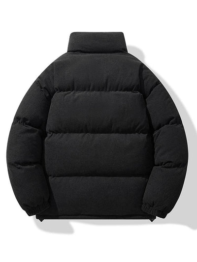 Enrique | Corduroy Zip Up Puffer Coat