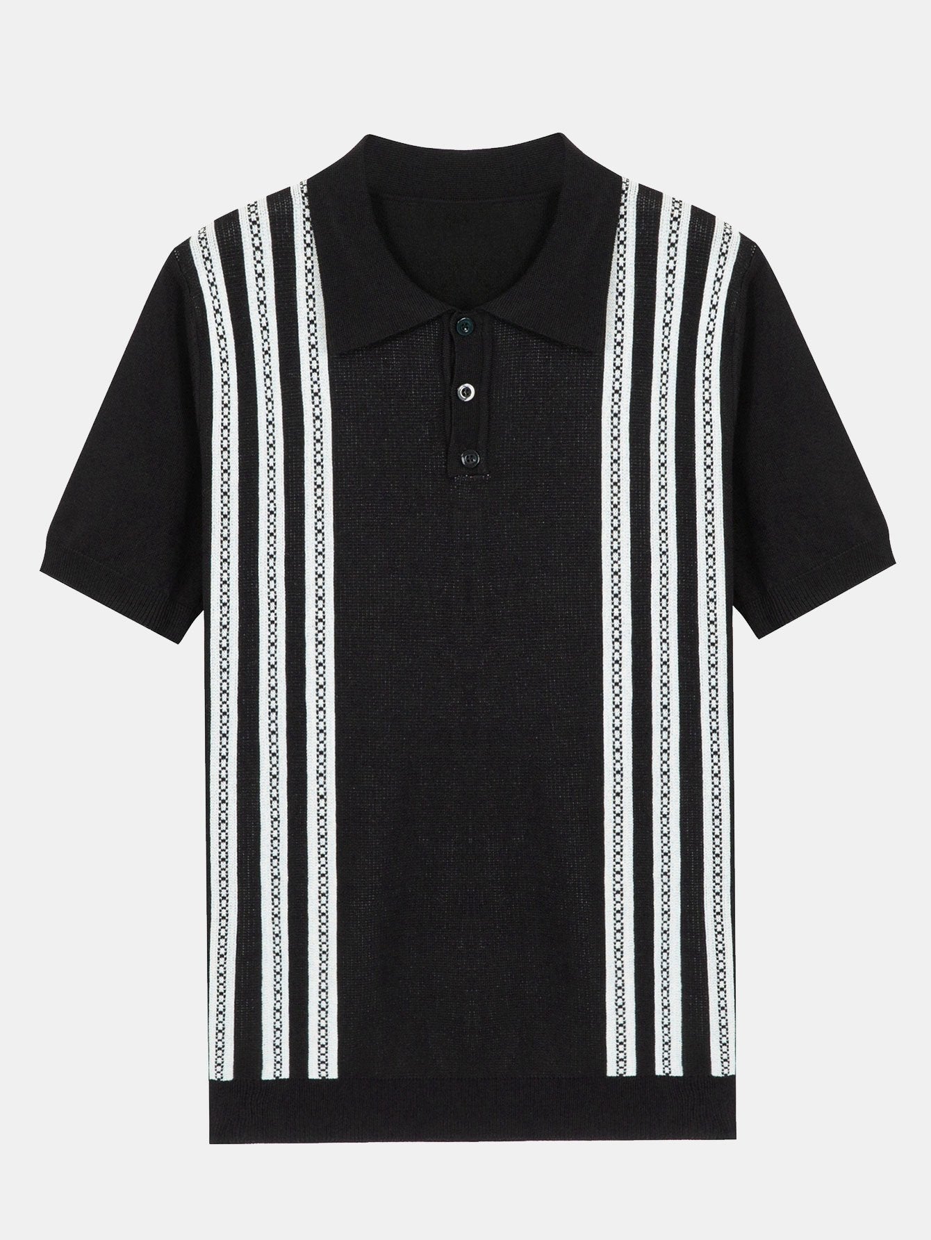 Finn | Striped Short Sleeve Sweater Polo