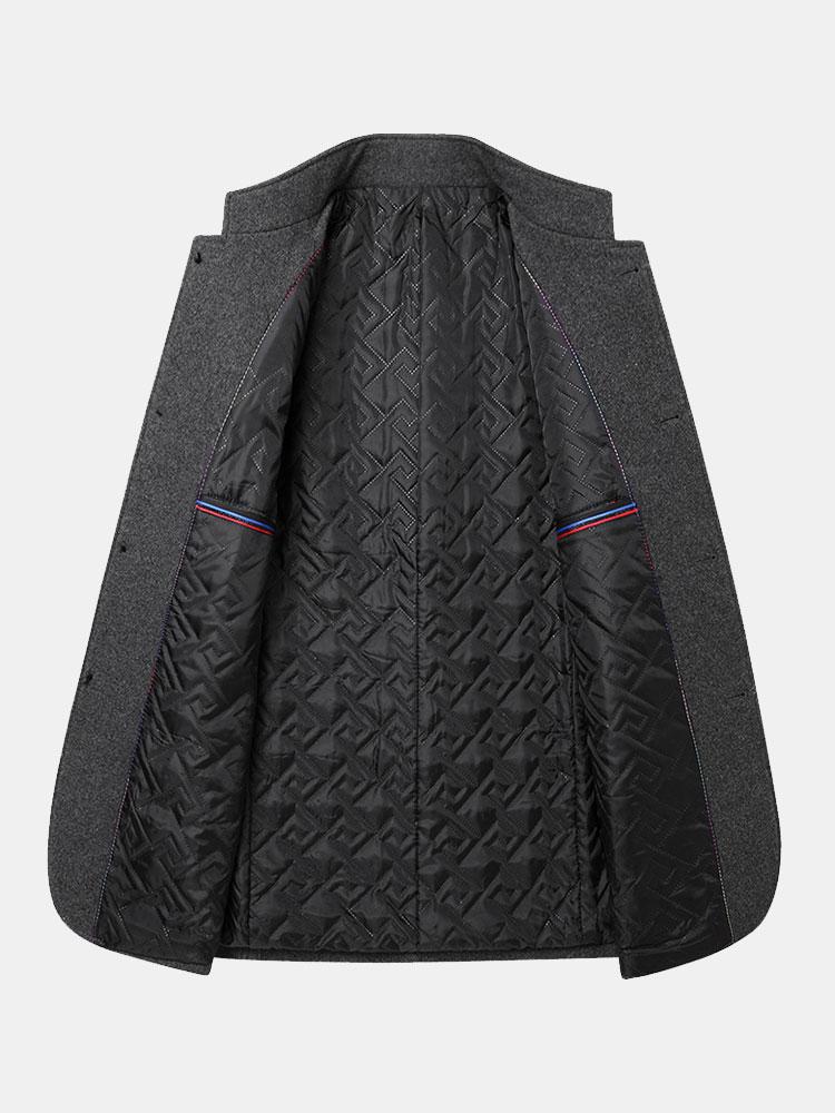 H��ctor | Stand Collar Wool Blended Blazer