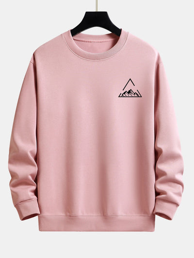 Lars® | Triangle Mountain Print Relax Fit Sweatshirt