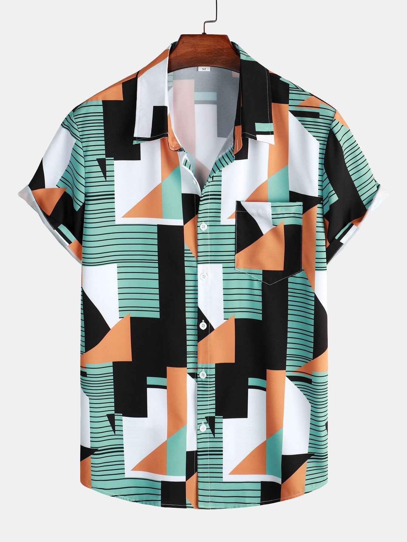 Ari® | Geometric Stripe Print Shirt