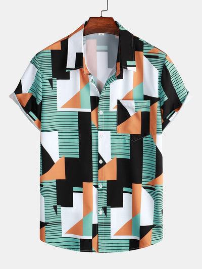 Ari® | Geometric Stripe Print Shirt