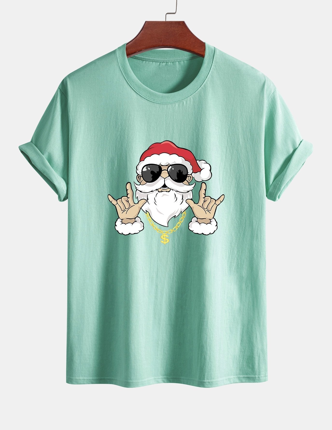 Albano® | Hip Hop Santa Print Cotton T-Shirt